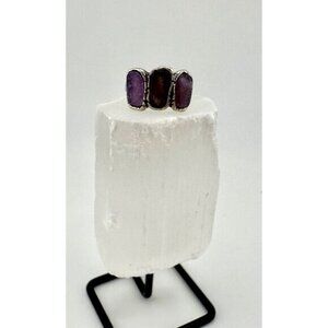 Free People Silver & Purple Stone Ring Size 8